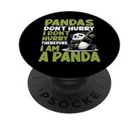 Pandas Don't Hurry Relax Lifestyle Humorous Animal Design PopSockets Adhesive PopGrip