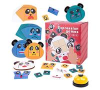 Pandas Expression Puzzle Wooden Expression Matching Block Puzzles Face-Changing Cube Building Block Face Change Cube Pandas Expression Puzzle