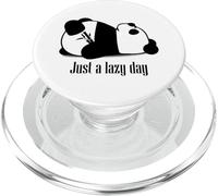 Pandas Just lazy days Cute Design Kawai Panda Bear Funny PopSockets PopGrip for MagSafe
