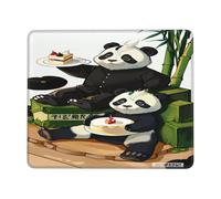 Pandas of Father and Son Square Waterproof Non-Slip Rubber Base Mouse Mat for Office Laptop,Laptop Wireless Mouse Home Office Travel 7.9 X 9.5 in