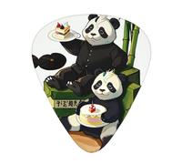 pandas of Father and son Stylish and durable guitar picks, three types of thin, medium and heavy guitar picks (12 pieces), suitable for guitar, bass, electric guitar, ukulele,