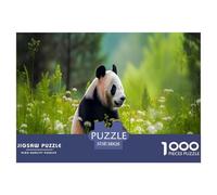Pandas on The Grassland Jigsaw Puzzles for Adults Interesting Puzzles 1000 Jigsaws Impossible Puzzle Home Decoration Gifts 38x26cm/1000pcs