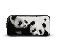 Pandas Pencil Case - Large Aesthetic Makeup Bag Multi-Purpose Pencil Pouch Cute Cosmetic Bag with Zipper Closure for Office, Home, Study & Travel