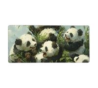Pandas Print Gaming Mouse Pad XXL Mousepad Keyboard and Mouse-Pads Desk Mat Office,35.5in X 16 in