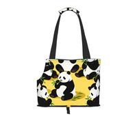 Pandas That Eat Bamboo Pet Carrier Bag-Foldable Travel Tote For Small Dogs Cats, Portable Soft Sided Pet Crate With Seatbelt For Cat Puppy