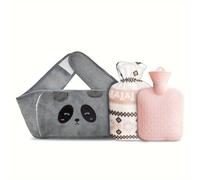 (Pandas) Wearable Waist Panda Hot Water Bottle Belt Adult, Plush Refillable Wrap Around Period Hot Water Bottle Belt Pouch Waist