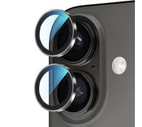 PandaShield 2 Pack Camera Lens Protector for iPhone 17/16/16 Plus, [Anti-Reflection & 98% High Transparency], 9H Explosion-Proof Glass, Anti-Scratch, Easy Installation, Case Friendly, Black
