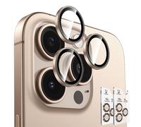 PandaShield 2 Pack Camera Lens Protector for iPhone 17 Pro Max/17 Pro/16 Pro Max/16 Pro/15 Pro Max/15 Pro, Invisible Fit, 98% Ultra Transparency, 9H Hardness, Anti-Scratch, Easy Installation, Desert