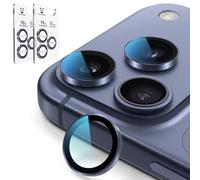 PandaShield 2 Pack Camera Lens Protector for iPhone 17 Pro Max/17 Pro/16 Pro Max/16 Pro/15 Pro Max/15 Pro, Invisible Fit, 98% Ultra Transparency, 9H Hardness, Anti-Scratch, Easy Installation, Blue