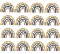 Pandawal Mini Rainbow Wall Sticker Set for Baby and Children's Room, Small Decorative Rainbow Wall Stickers for Girls and Boys, Wall Decoration (Mustard Grey, 16)