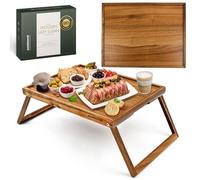 PANDAWOOD Breakfast Bed Tray with Legs - Bed Tray Table with Legs - Bed Food Tray - Bed Breakfast Table Tray - Bed Table Tray for Eating and Laptop - Dinner Tray - Bed TV Tray Lap