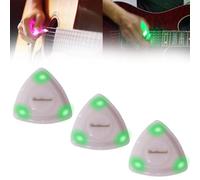 PandaXun Beat Picks,1/3PCS Light up Guitar Pick,LED Glowing Guitar Pick,Replacement Luminous Guitar Pick,Colourful Illuminated Guitar Plectrum For Enhanced Stage Performance