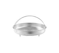 PandaXun Steamer Basket for Cooking,Multiple Use as Rice Pasta Fruit Washer,Stainless Steel Food Steamer Basket with Handle and Base Leg,Pan Steamer Basket Insert, Strainer and Rice Washer