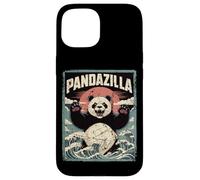 Pandazilla Giant Panda Kaiju Retro Japanese Hokusai Wave Case for iPhone 15