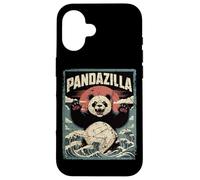 Pandazilla Giant Panda Kaiju Retro Japanese Hokusai Wave Case for iPhone 16