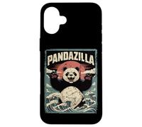 Pandazilla Giant Panda Kaiju Retro Japanese Hokusai Wave Case for iPhone 16 Plus
