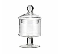 Pandecor Cylindrical Potiche Favour Jar and Bon Bon Glass Holder with Lid d. 13 h. 24 cm