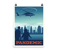 Pandemic Minimalist Board Game Art Poster