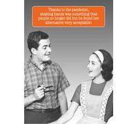 Pandemic Shaking Hands Funny and Rude Birthday Card