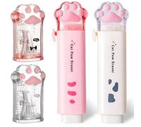 PANDENNER Cute Stationery Set, 2 Retractable Erasers and 2 Erasers (Eraser and 2PS)