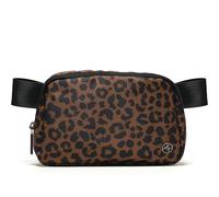 Pander Everywhere Crossbody Bag Iridescent Polyester Sling Belt Bag with Adjustable Strap, Midnight Leopard, Printed Fabric
