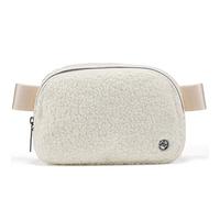 Pander Fanny Pack Everywhere Fleece Belt Bag for Women and Men with Adjustable Strap Belt, 1L., Floral White, One Size, Fleece Belt Bag