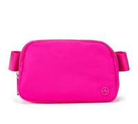 Pander | Nylon belt bag with three mesh pockets, wide zipper opening and adjustable strap for crossbody or waist wear