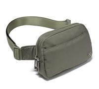 Pander Nylon Fanny Pack Belt Bag for Women with 5 Zipper Pockets, Grey Sage, [8.25"(21cm)L x 2.25"(5.7cm)W x 5.5"(14cm)H]