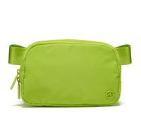 Pander Two Way Zipper Fanny Pack Nylon Everywhere Belt Bag for Women, Water Repellent Waist Packs, Crossbody Bags with Adjustable Strap., Grape Green, 7.5 inches x 5 inches x 2 inches