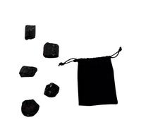 Pandiui23 Natural Black Tourmaline 20-30mm 5pcs Black Tourmaline in Raw Electromagnetic Protection Natural Black Quartz Crystal for Jewelry Making (Tourmaline, 5)