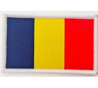 Pandiui23 Romania Flag Embroidered Patch - 1pc, Rectangular, Red, Yellow, Blue - Classic Style, Fabric Material, Iron-On Mounting