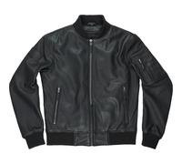 Pando Moto Falcon Motorcycle Motorbike Aviator Leather Jacket Black