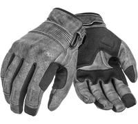 Pando Moto Onyx Black perforated Motorcycle Gloves, grey, size 3XL for Men