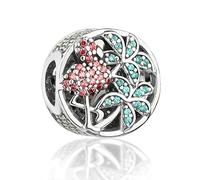 PANDOCCI 2017 Summer Collection Tropical Flamingo Charm Beads Authentic 925 Sterling Silver DIY Fits for Pandora Bracelets Jewelry