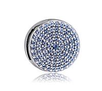 PANDOCCI 2019 Winter Reflexions Sparkling Blue Clip Bead 925 Silver DIY Fits for Original Pandora Bracelets Charm Fashion Jewelry