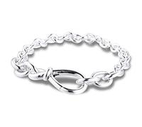 PANDOCCI 2020 Chunky Infinity Knot 925 Silver Chain Bracelet for Woman DIY Fits for Original Pandora Bracelets Charm Fashion Jewelry (16CM)