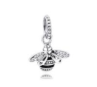 PANDOCCI 2020 Spring Sparkling Queen Bee Bead 925 Silver DIY Fits for Original Pandora Bracelets Charm Fashion Jewelry