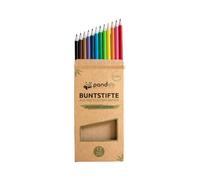 pandoo Coloured Pencils Made from Recycled Newspaper 12 Pack | Eco-Friendly & Sustainable Stationary | Plastic-Free Color Pens | 12 Colouring Pencil Set | Arts, School, Kids
