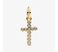 PANDORA 14ct Gold Plated Cross Dangle Charm 764063C01