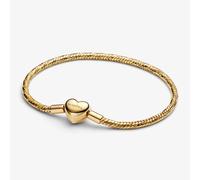 PANDORA 14ct Gold Plated Heart Clasp Snake Chain Bracelet 564236C00-20
