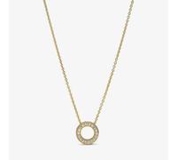 PANDORA 14ct Gold Plated Logo Pavé Circle Collier Necklace 367436C01-45