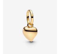 PANDORA 14ct Gold Plated Mini Heart Dangle Charm 763691C00
