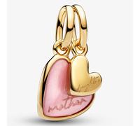 Pandora Gold Pink Mother & Daughter Splitable Dangle Charms