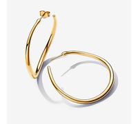 PANDORA 14ct Gold Plated Organically Shaped 42mm Hoop Earrings 263299C00