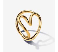 PANDORA 14ct Gold Plated Organically Shaped Heart Ring 163288C00-50