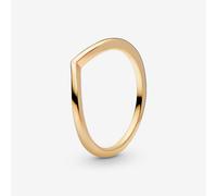 Pandora 14ct Gold Plated Polished Wishbone Ring 168742C00-52