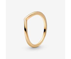 Pandora 14ct Gold Plated Polished Wishbone Ring 168742C00-52