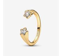 PANDORA 14ct Gold Plated Shooting Stars Open Ring 163582C01-56