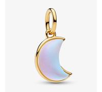 PANDORA 14ct Gold Plated Sparkling Cresent Moon Dangle Charm 764275C01