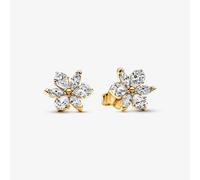 PANDORA 14ct Gold Plated Sparkling Herbarium Stud Earrings 262633C01